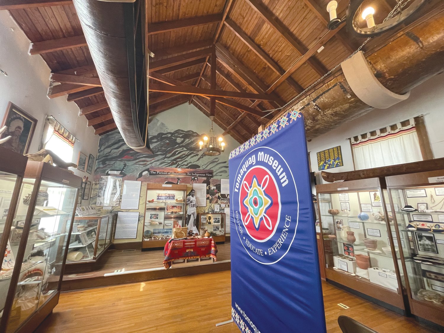 LOOKING FORWARD: The Tomaquag Museum in Exeter displays Native American
artifacts alongside more contemporary pieces to show “the continuation of
culture and community.”